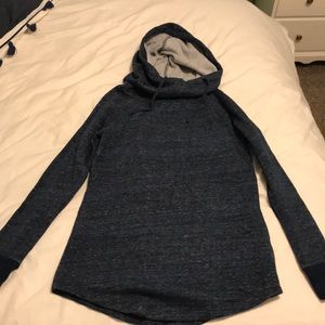 Blue cow neck sweatshirt
